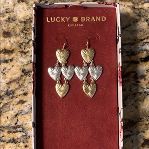 Heart dangle earrings